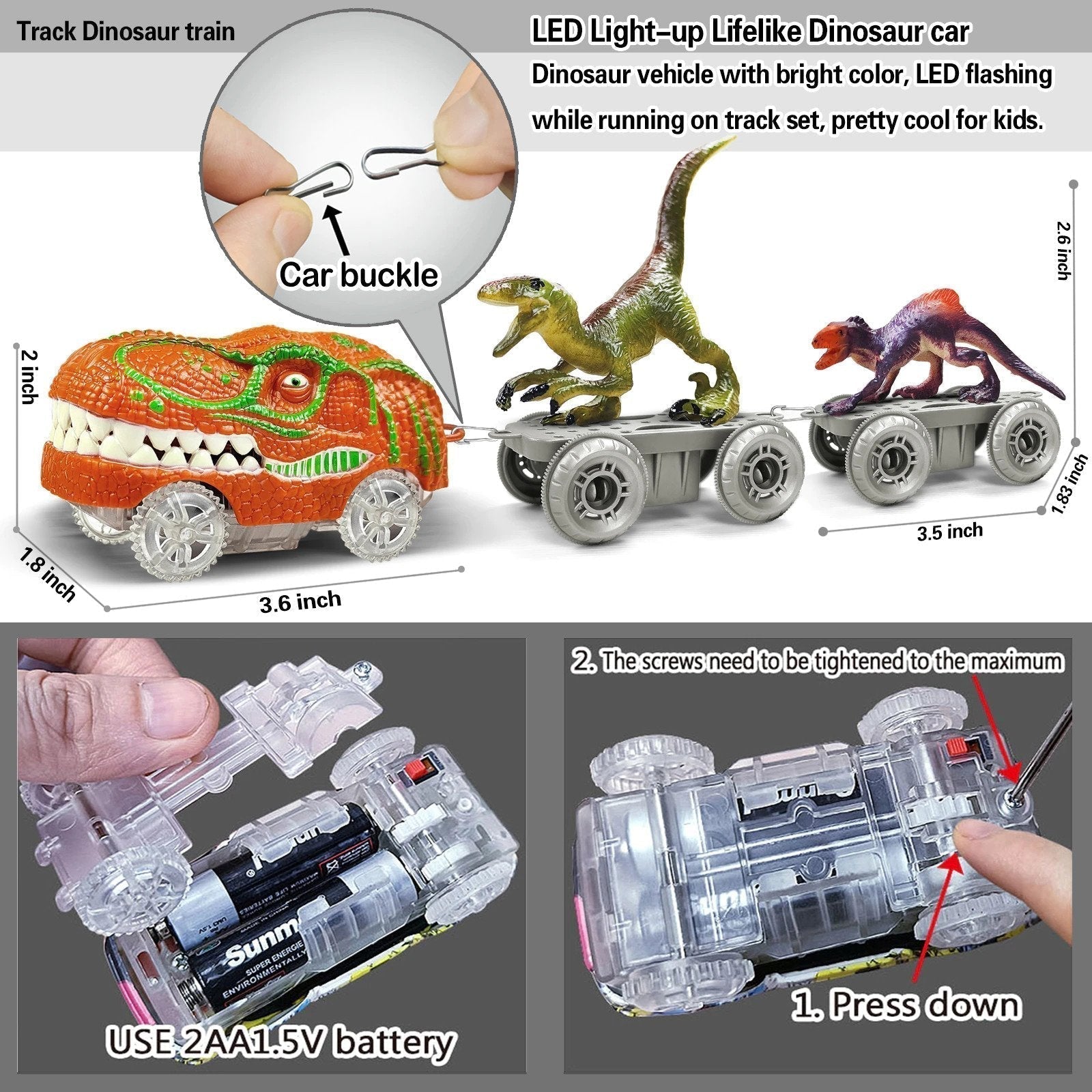 DinoExpress Train Set – Set Dino Aventure pour Enfants