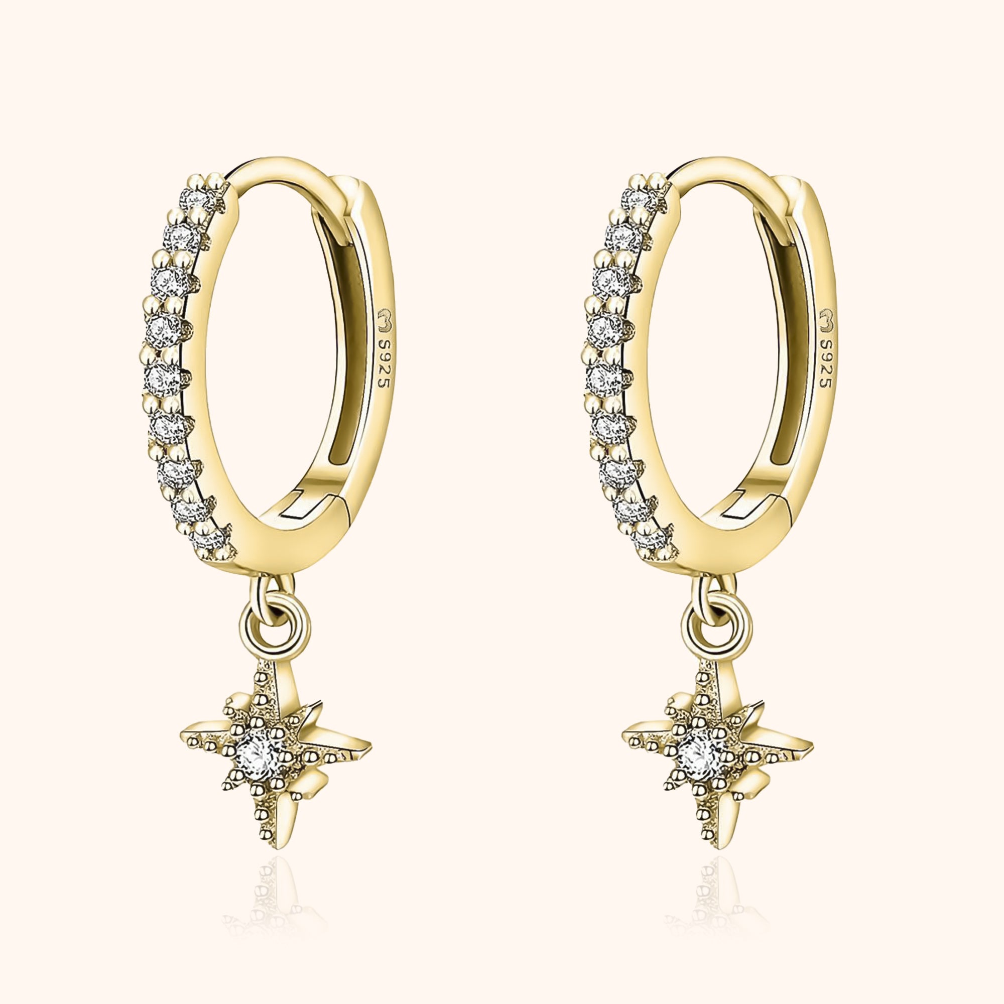 Celestia - Boucles d'oreilles galaxy à étoiles et zircone