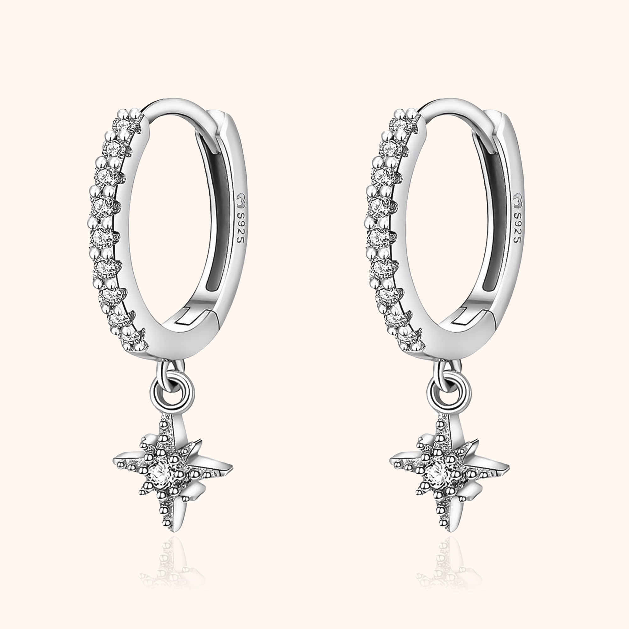 Celestia - Boucles d'oreilles galaxy à étoiles et zircone