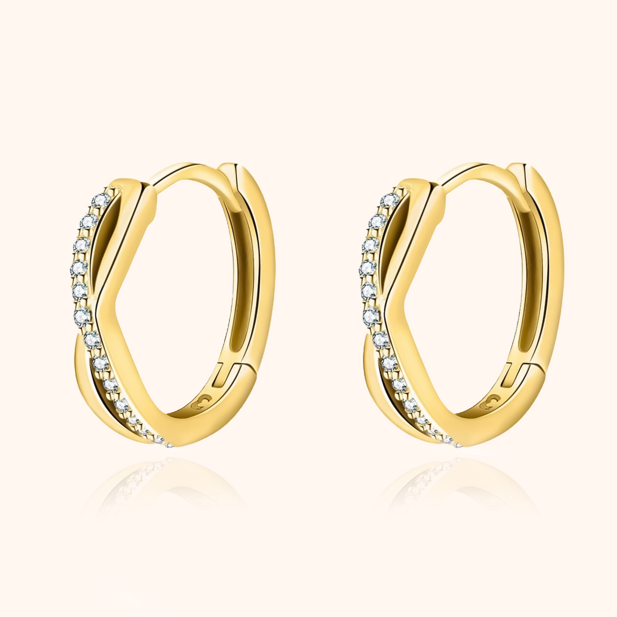 Sophia - Boucles croix en zircone, argent 925 élégant
