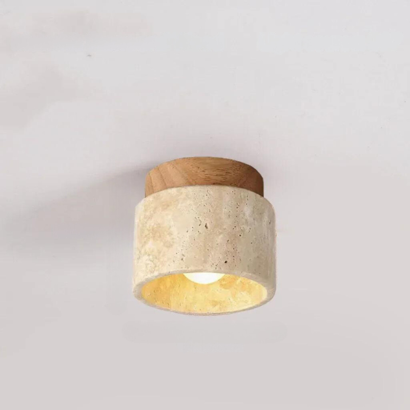 ÉclatPierre | Lampe Encastrable LED en Travertin avec Finition Élégante | Éclairage Doux pour Ambiance Chaleureuse 0