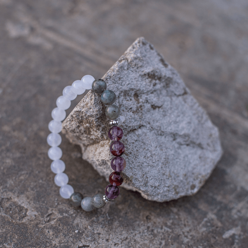 Seraphine Mala – Labradorite, Jade & Améthyste