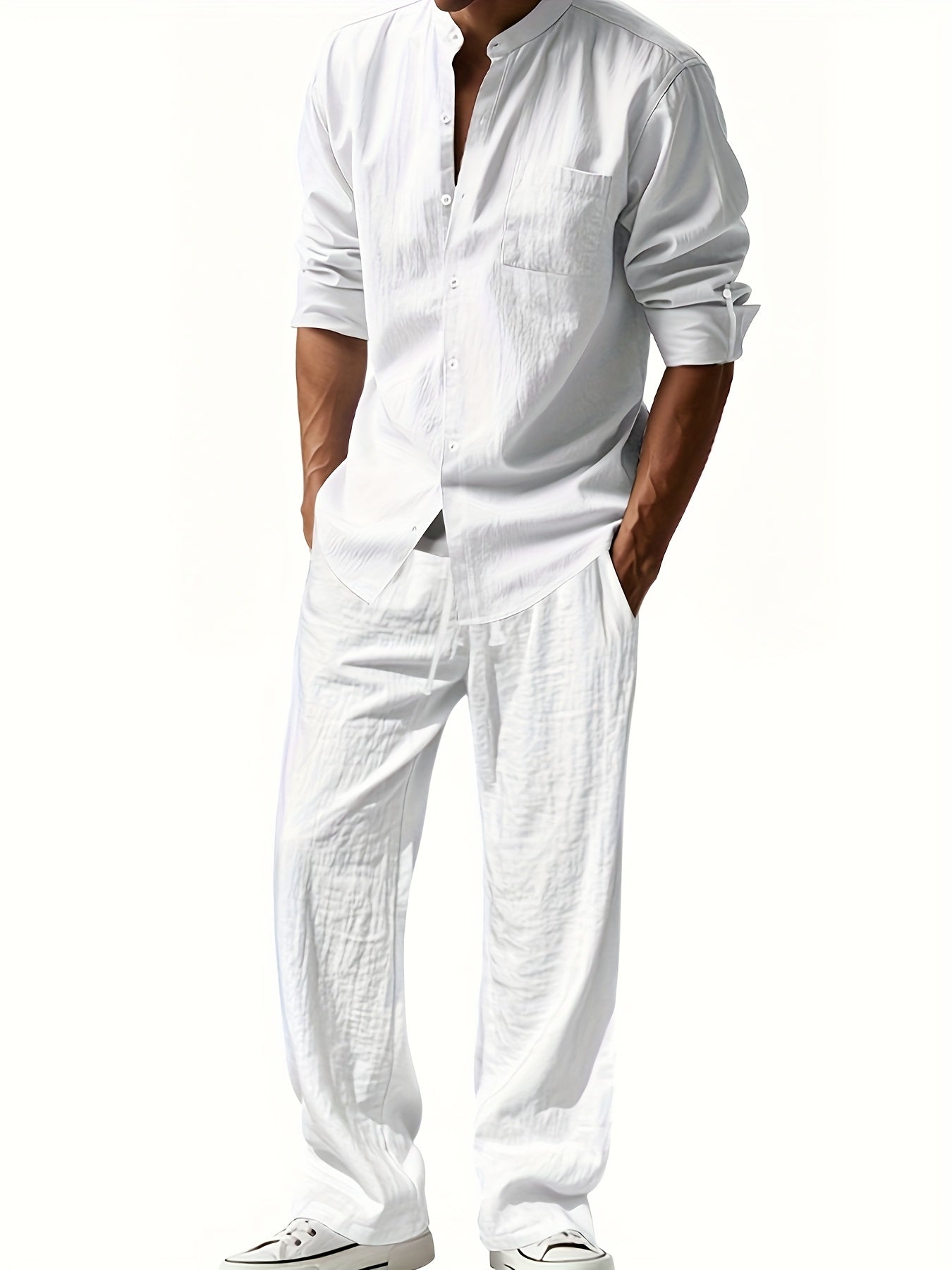 Ensemble D'Été Décontracté Pour Hommes - Tenue Confortable Pour Temps Chaud 0