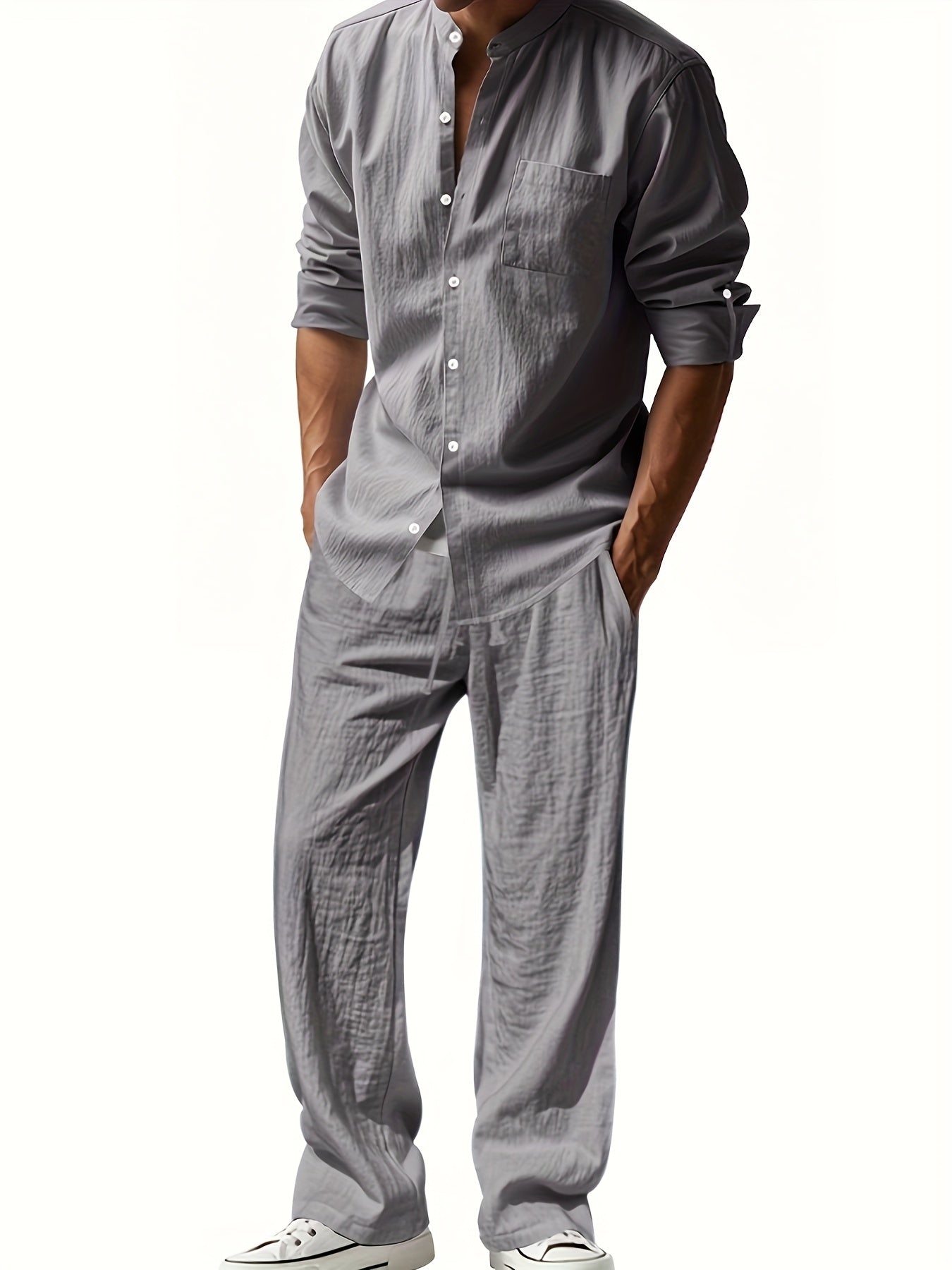Ensemble D'Été Décontracté Pour Hommes - Tenue Confortable Pour Temps Chaud 8