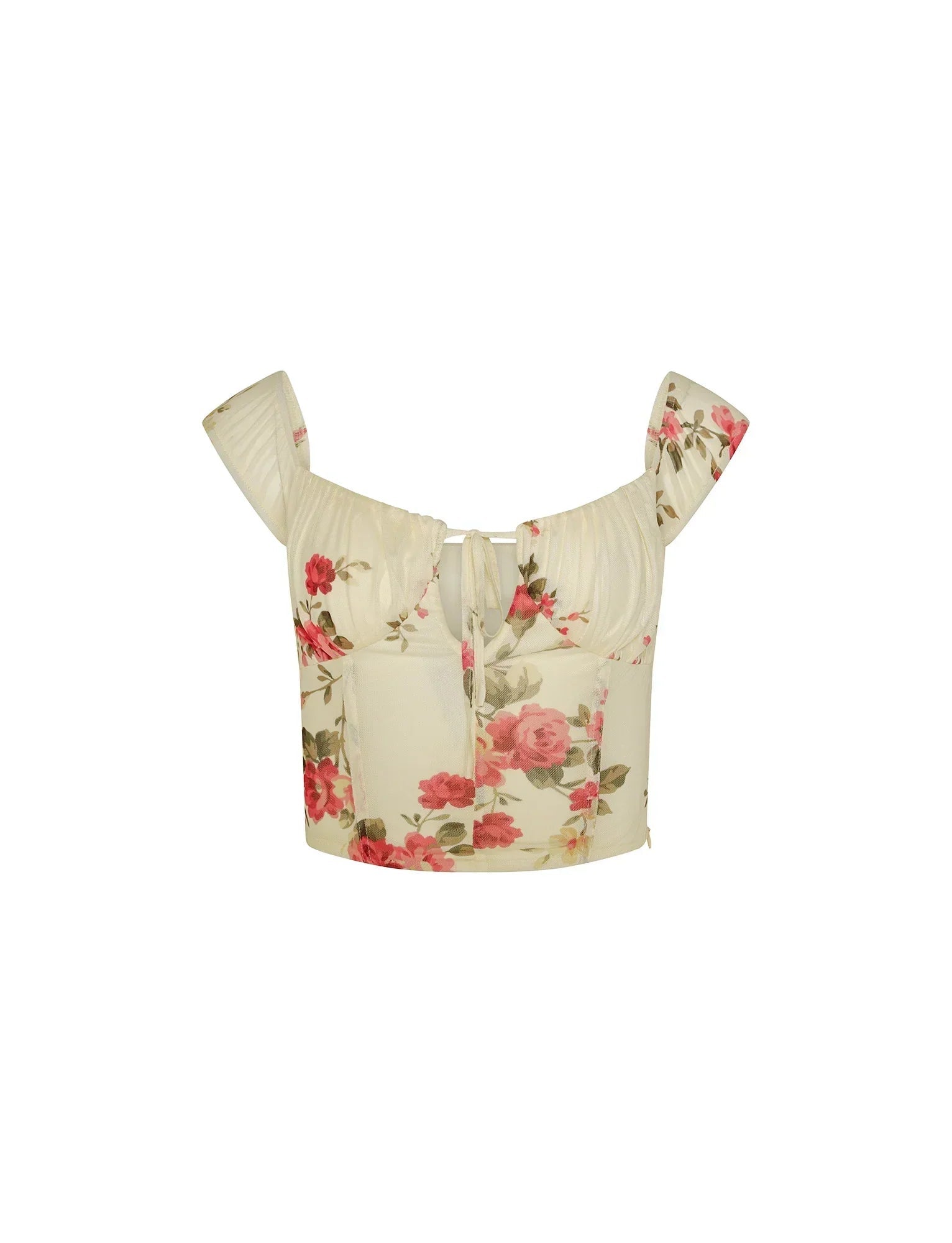 Ensemble Floral Femme - Crop Top et Mini Jupe Élégante pour Été en Coton Multicolore 5