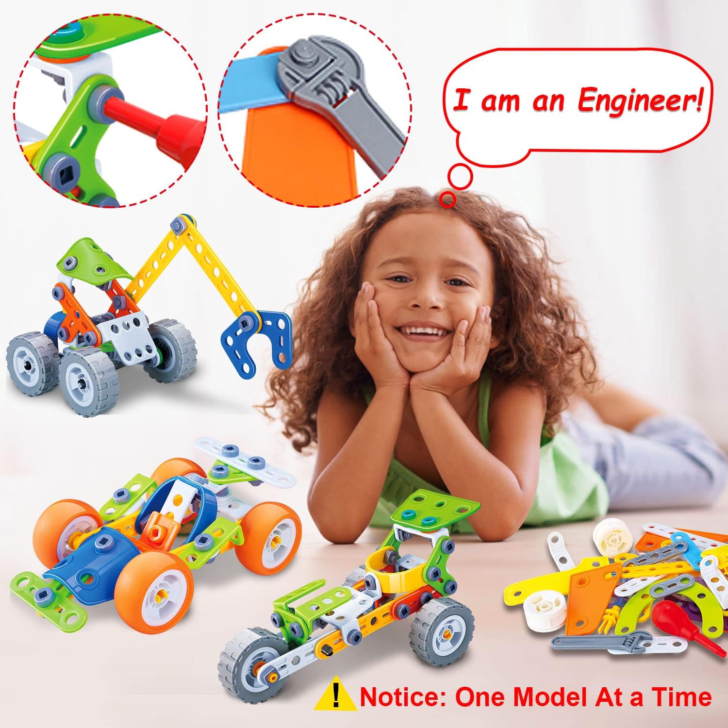 Ensemble de Construction Coloré pour Enfants avec Pièces Durables | Stimulez la Créativité et l'Imagination 4