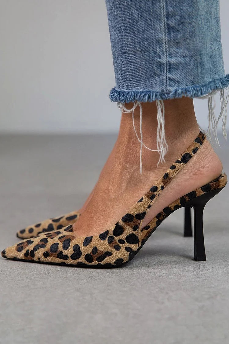 Escarpins Femme À Imprimé Animal - Élégantes Chaussures À Talon Pour Un Style Chic 0