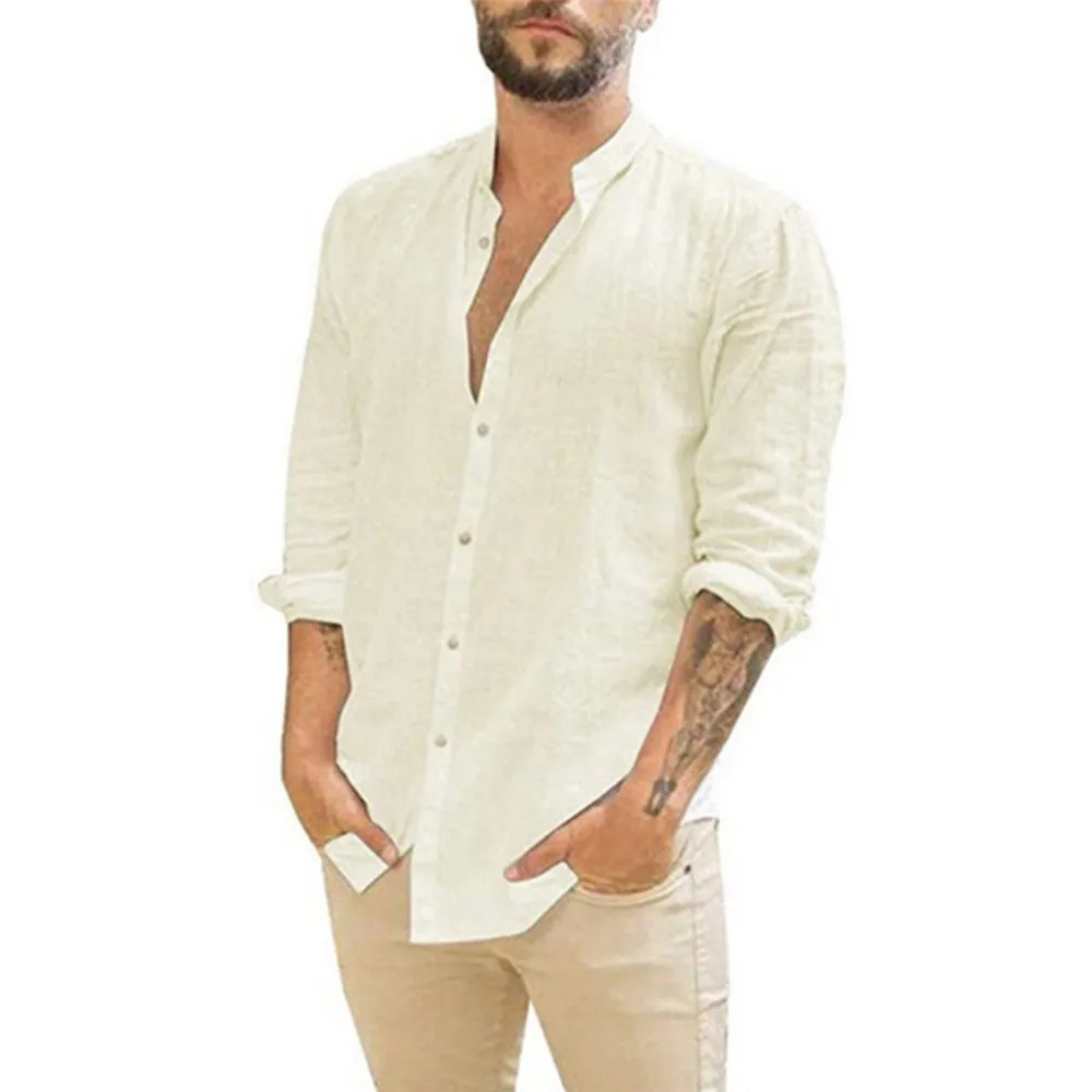 Ethan | Chemise Légère en Lin Homme, Confortable et Classique 0