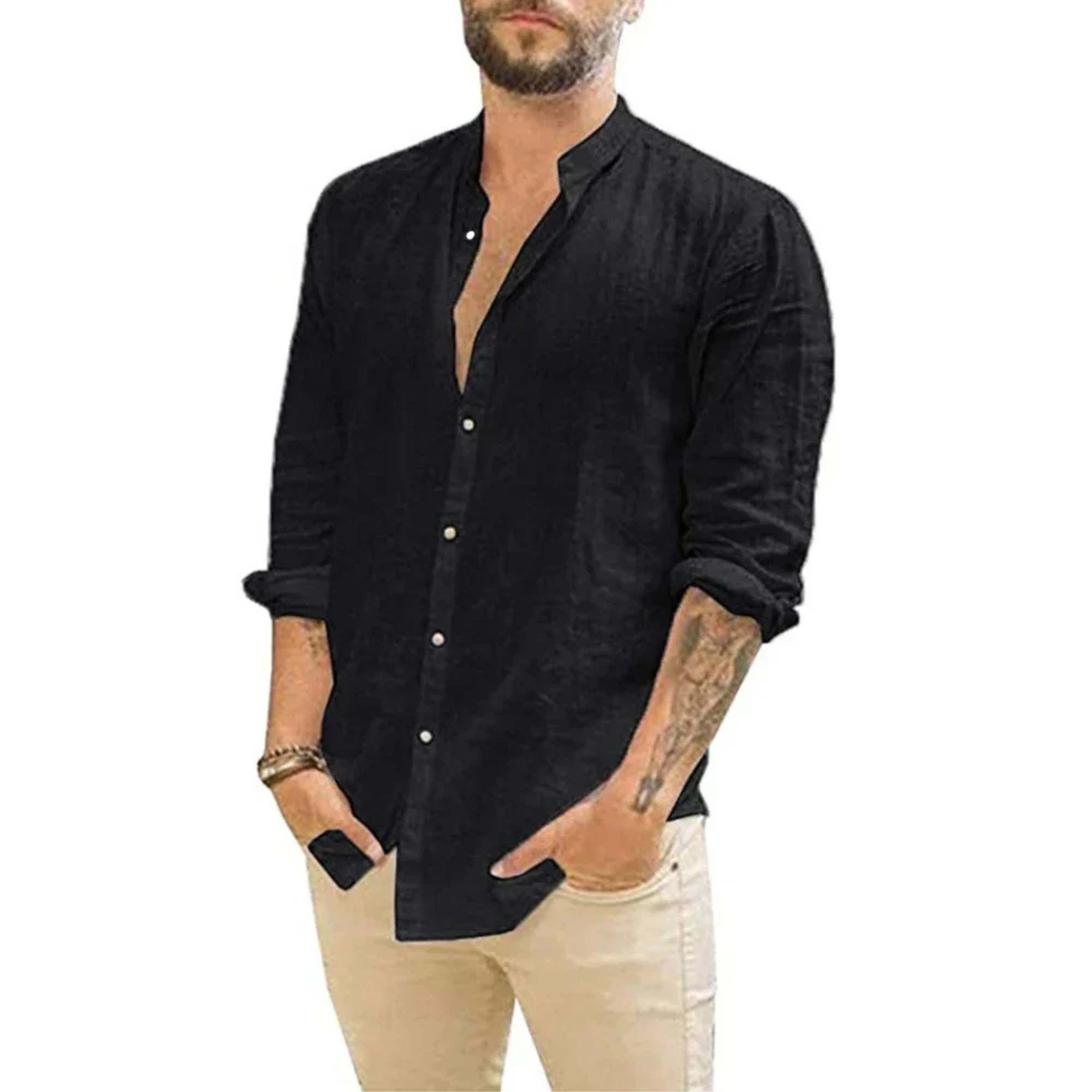 Ethan | Chemise Légère en Lin Homme, Confortable et Classique 1