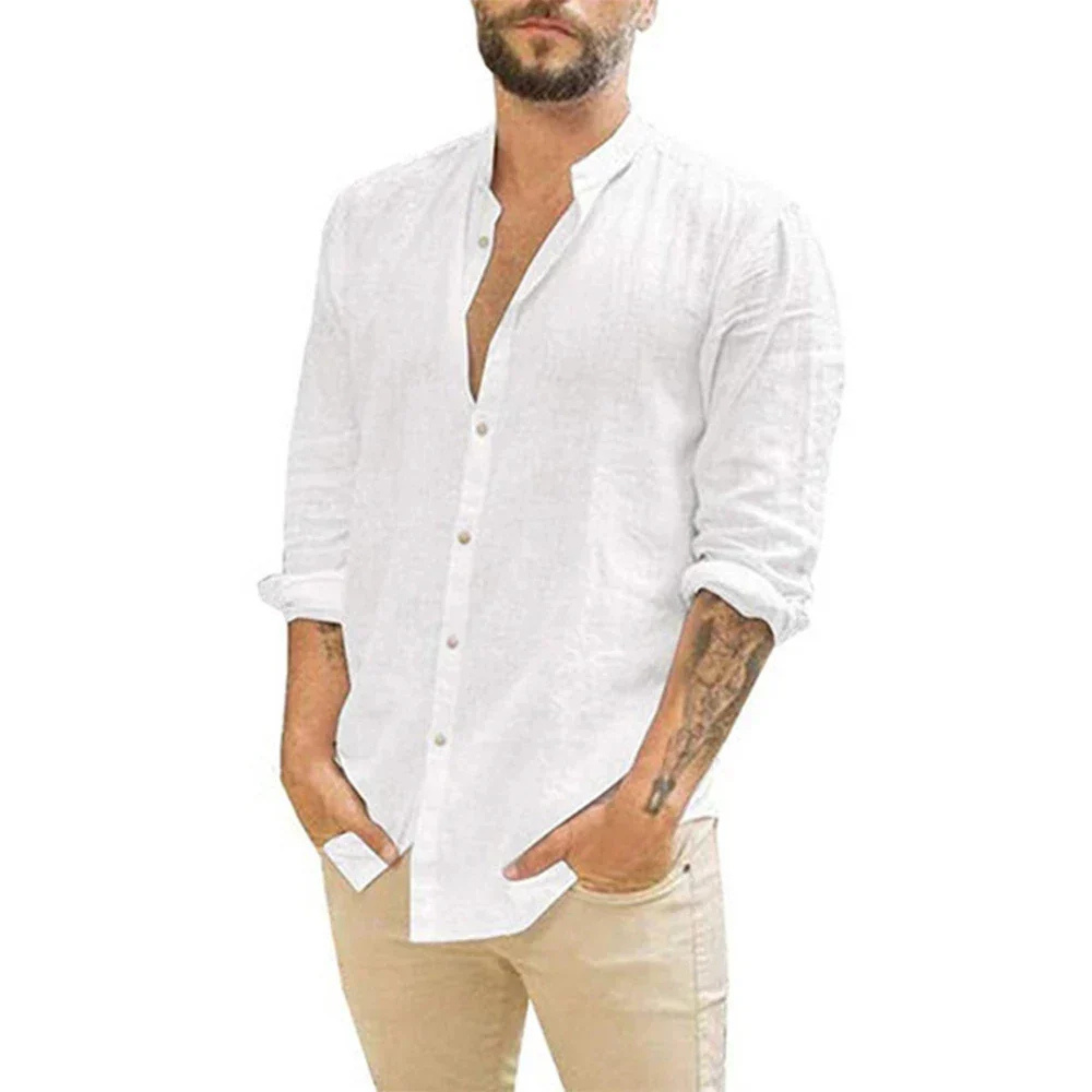 Ethan | Chemise Légère en Lin Homme, Confortable et Classique 2