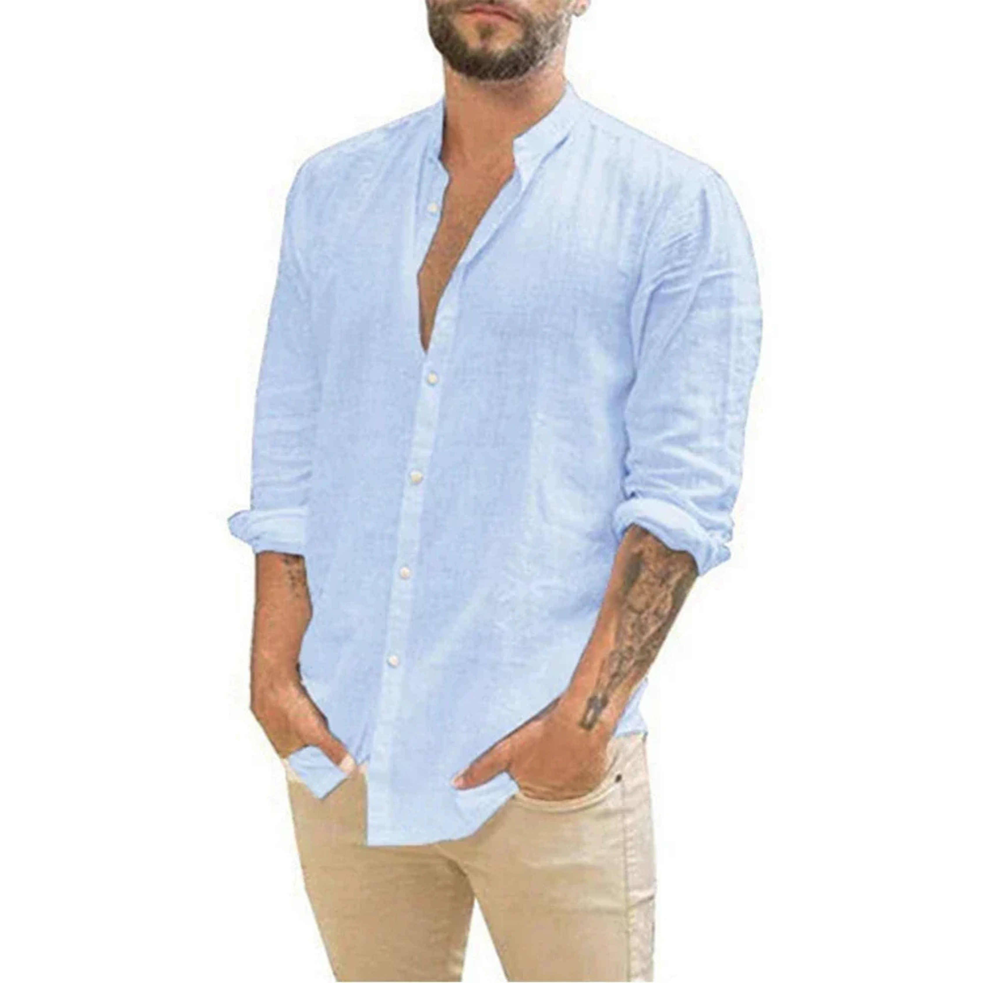 Ethan | Chemise Légère en Lin Homme, Confortable et Classique 3