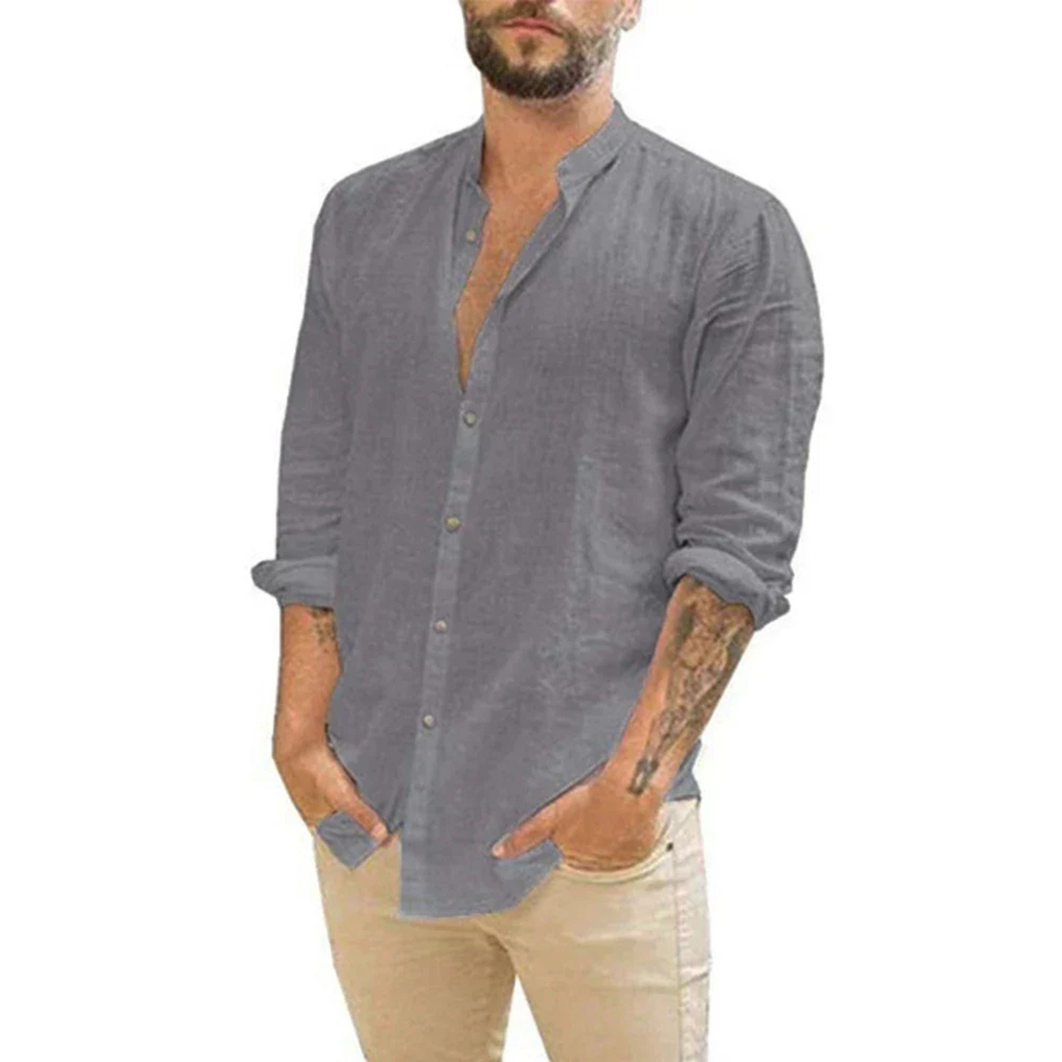 Ethan | Chemise Légère en Lin Homme, Confortable et Classique 4