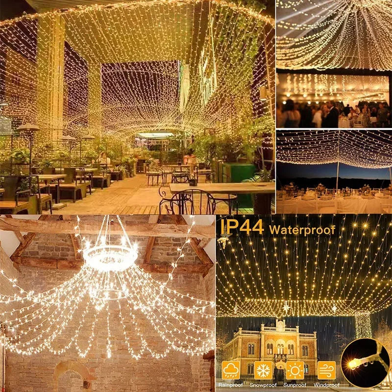 FestiveGlow - Guirlande lumineuse LED d'exterieur pour fetes et Noel