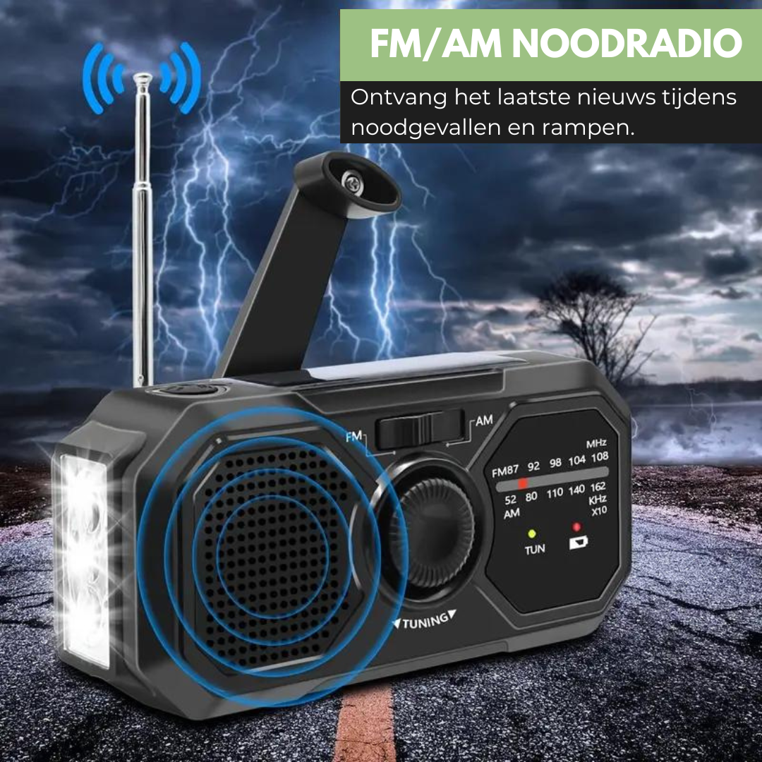 SurvivalWave - Radio de Survie Portable Rechargeable