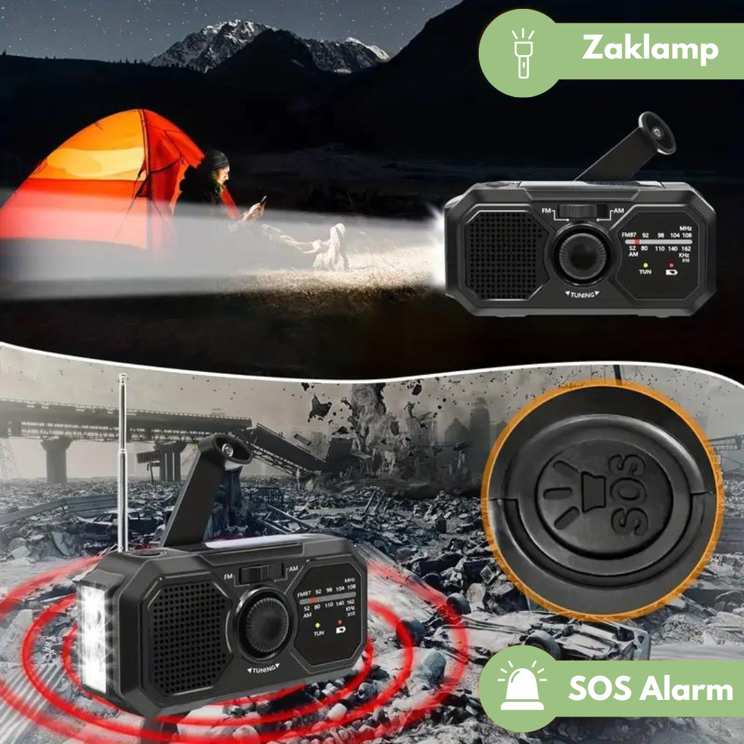 SurvivalWave - Radio de Survie Portable Rechargeable