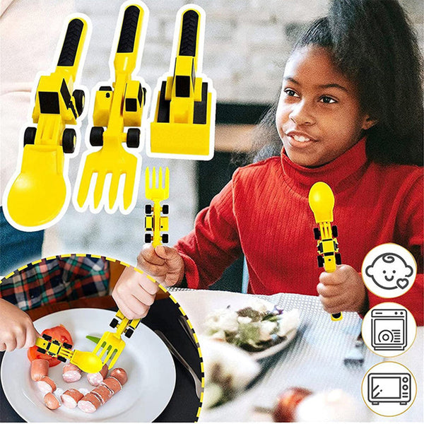 ConstructoFork - Set Couverts Robustes pour Enfants