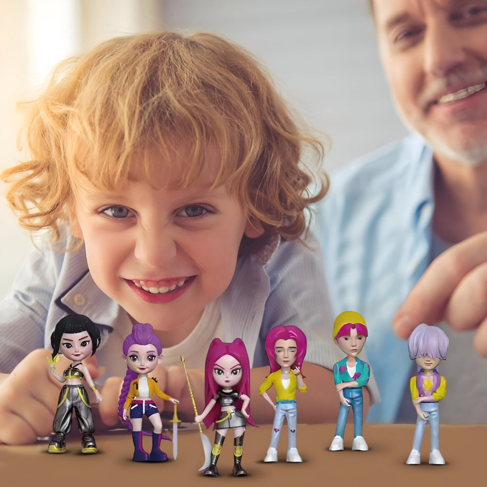 Figurines d'Action Anime | Ensemble de 6 Personnages Uniques avec Détails Soignés | Idéal pour Jouer et Collectionner 6