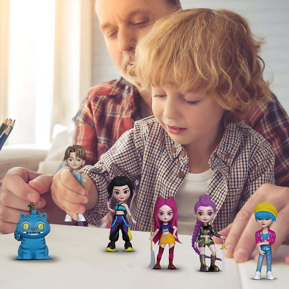 Figurines d'Action Anime | Ensemble de 6 Personnages Uniques avec Détails Soignés | Idéal pour Jouer et Collectionner 7