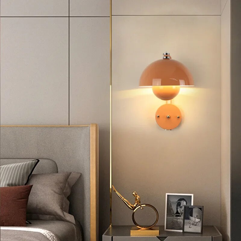 FleurLumière | Élégante Applique Murale Design Champignon LED pour Chambre 3