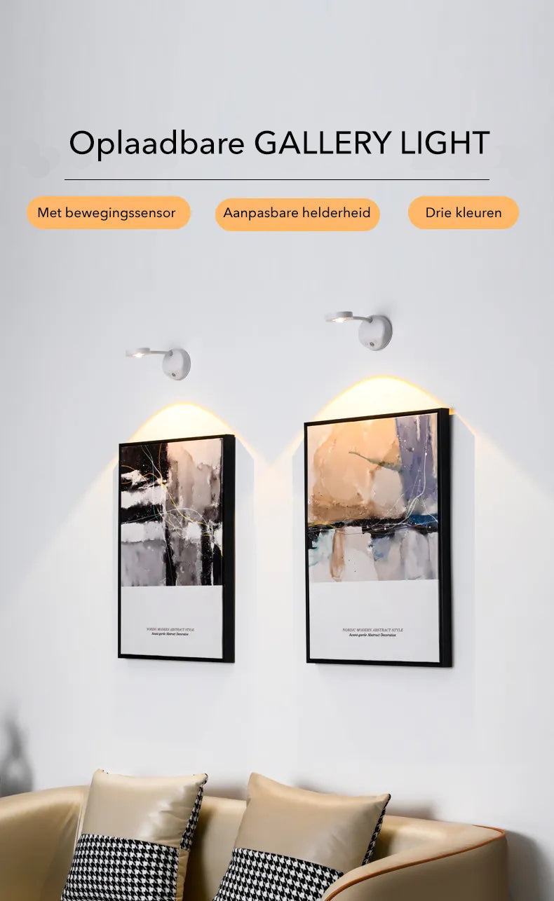 Gallery Light - Applique murale LED sans fil et orientable