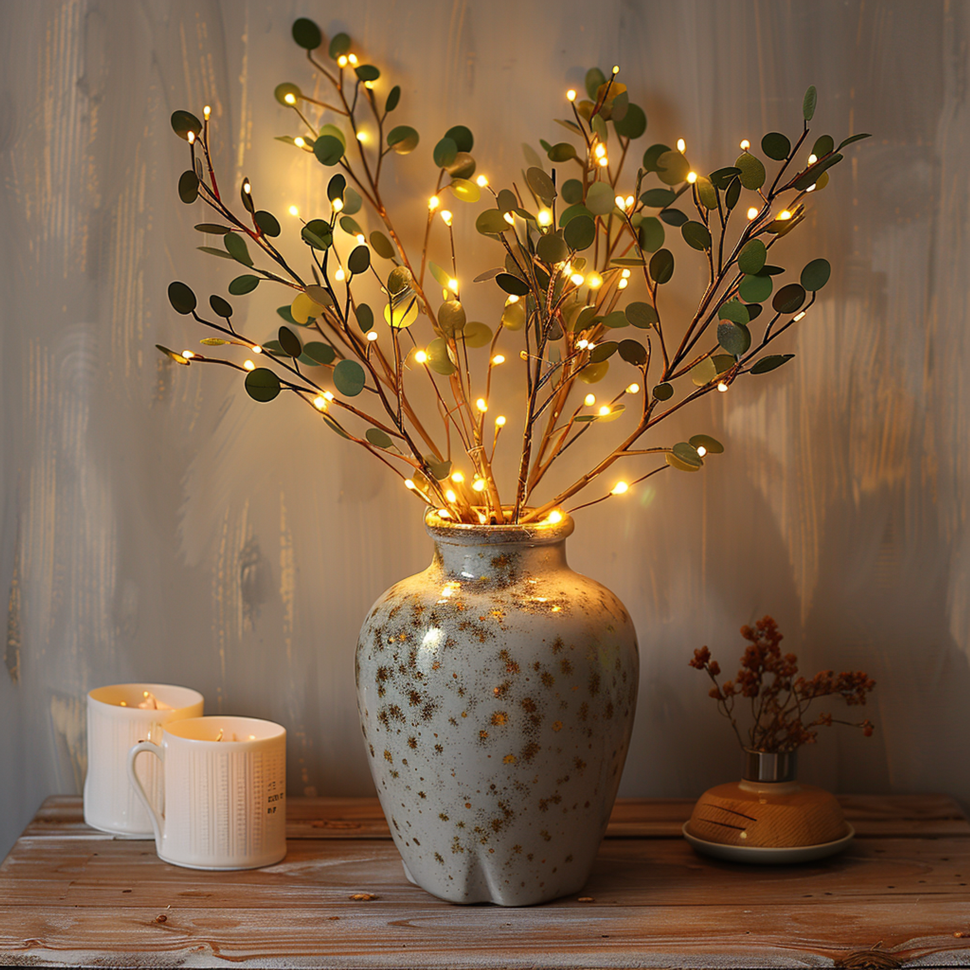 Guirlande Lumineuse LED Branches d'Olivier avec 120 Lumières Chaudes | Ambiance Enchanteresse pour Intérieur 0