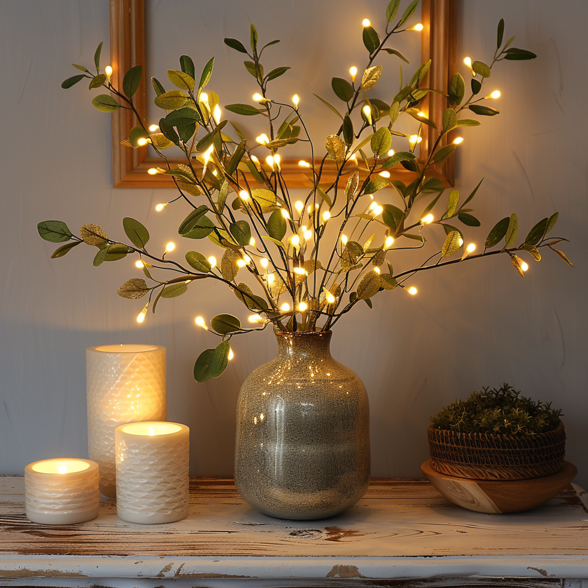 Guirlande Lumineuse LED Branches d'Olivier avec 120 Lumières Chaudes | Ambiance Enchanteresse pour Intérieur 5