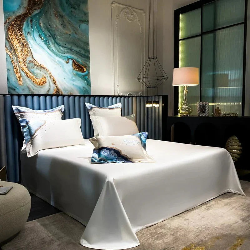 Whimsical Waters – Parure de Housse de Couette de Luxe en Coton Égyptien