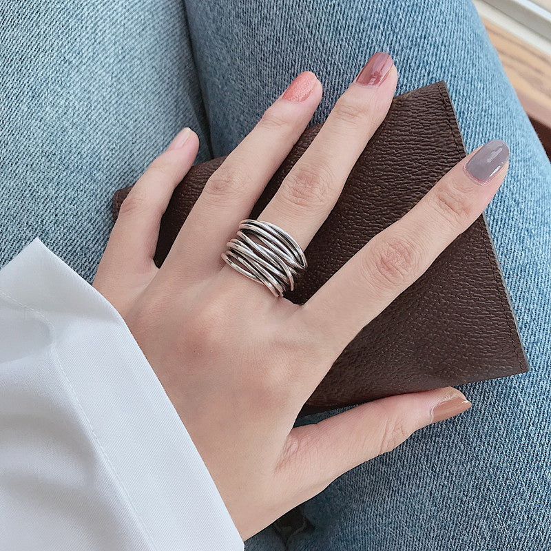 Liora - Bague empilable en argent réglable et élégante