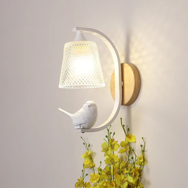 NordicBird Light - Applique murale oiseau scandinave pour chambre