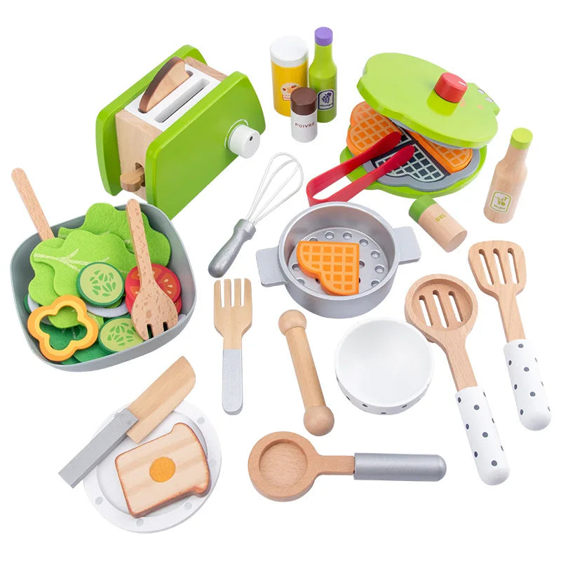 WoodPlay Set – Cuisine en Bois Réaliste pour Enfants