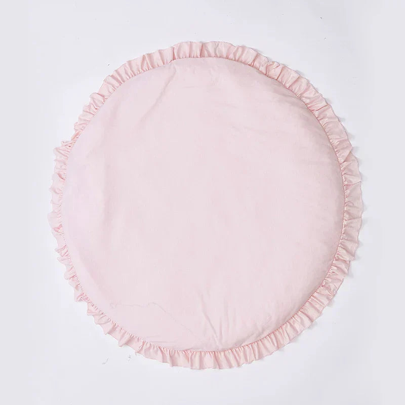 CozyCotton Round Mat – Tapis Jeu Coton Doux Bébé