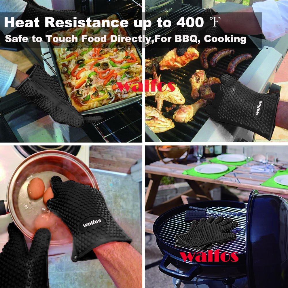 GrillGuard - Gants BBQ Résistants Chaleur Cuisine Sûre