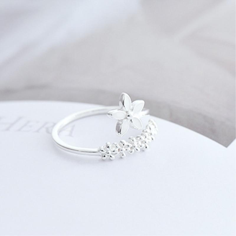 Amaril - Bague fleurs sauvages émail réglable