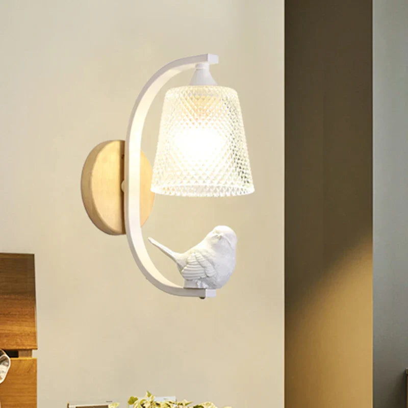 NordicBird Light - Applique murale oiseau scandinave pour chambre