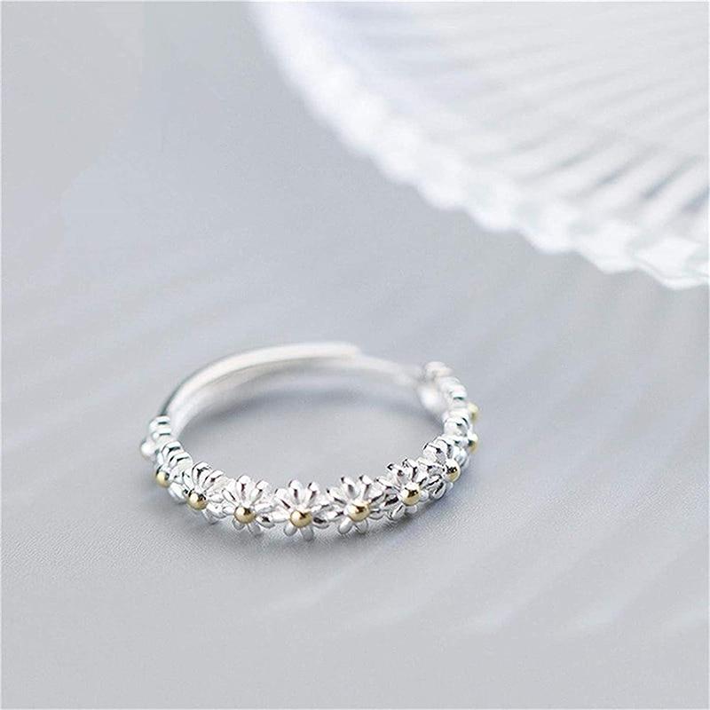 Aylin - Bague fleur en argent élégante au design floral