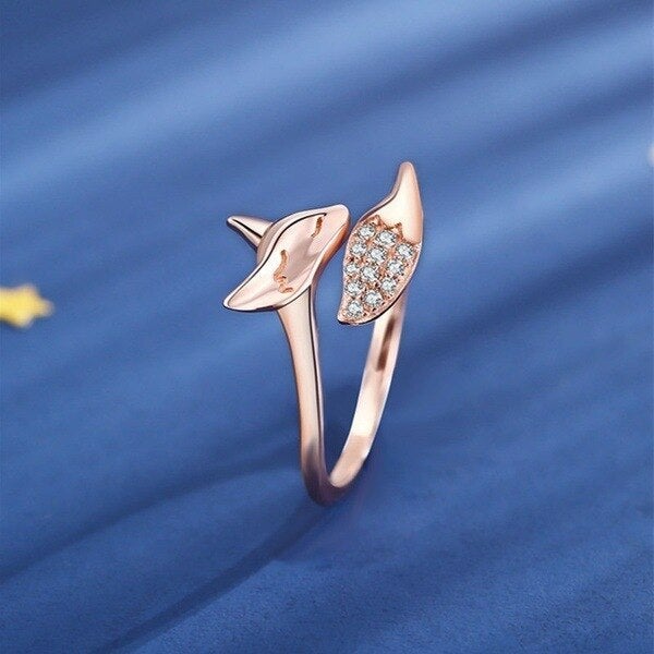 Finn - Bague renard en argent rosé