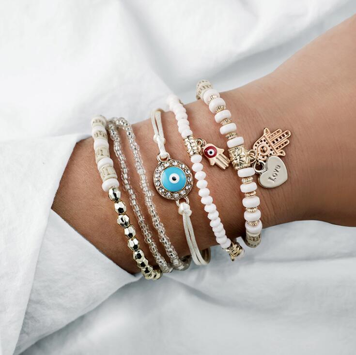 Zahara - Set de bracelets mauvais œil protection avec style