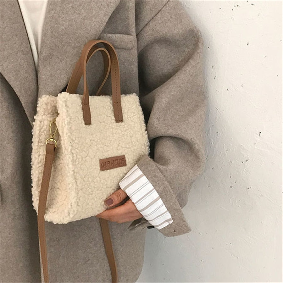 TeddyBag - Sac Bandoulière Doux Effet Peluche
