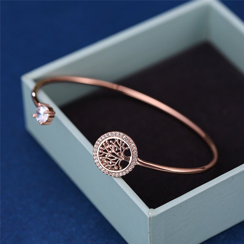 Gaia - Bracelet arbre de vie réglable élégant