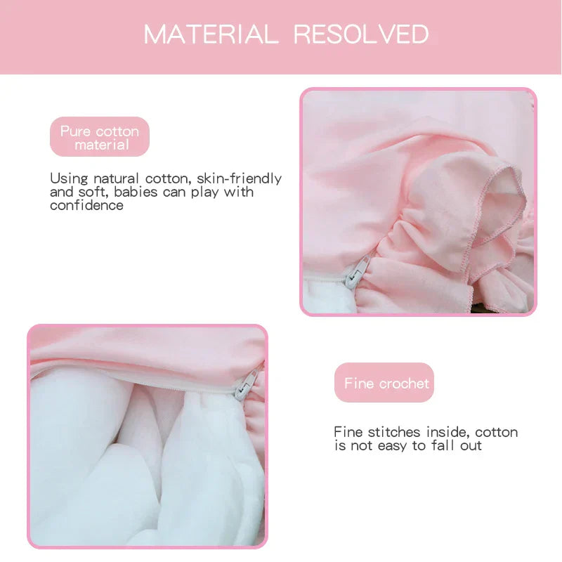 CozyCotton Round Mat – Tapis Jeu Coton Doux Bébé