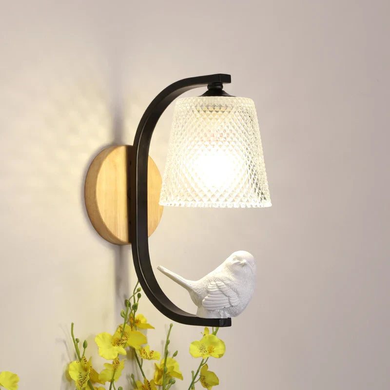 NordicBird Light - Applique murale oiseau scandinave pour chambre