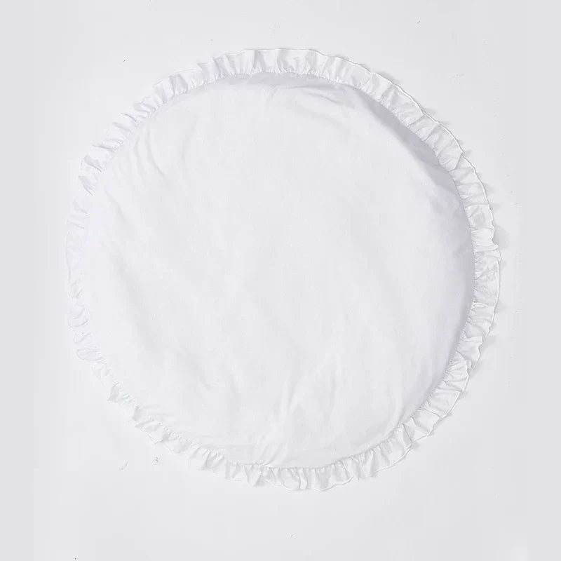 CozyCotton Round Mat – Tapis Jeu Coton Doux Bébé