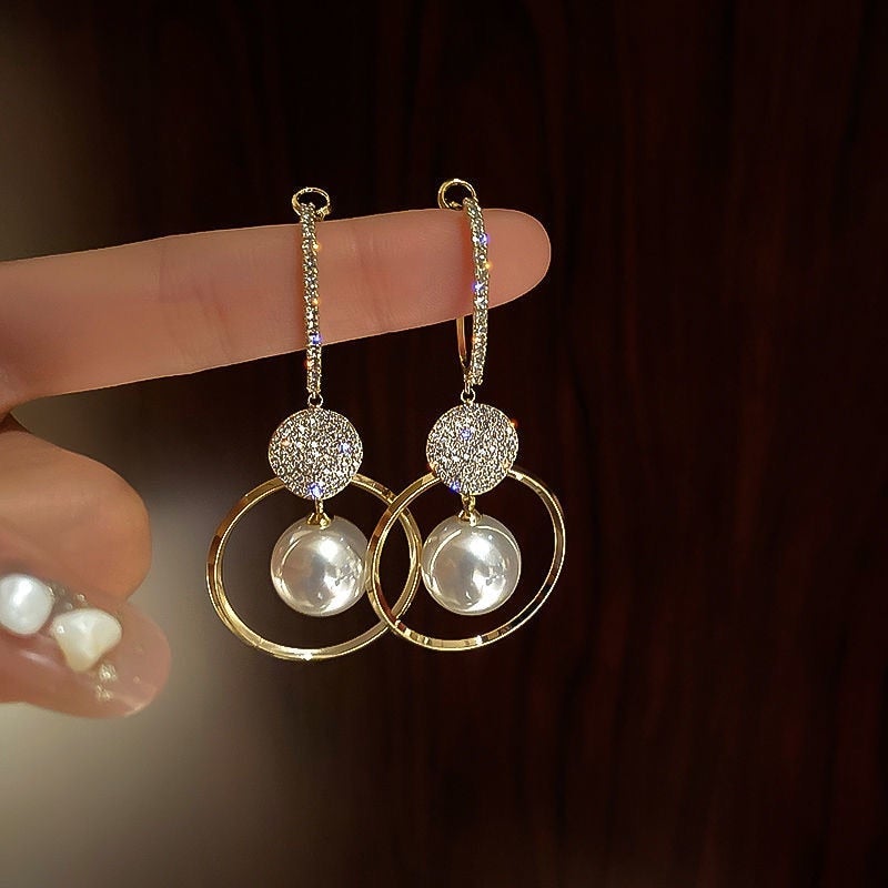Isadora - Boucles d'oreilles en argent aux perles et zircone