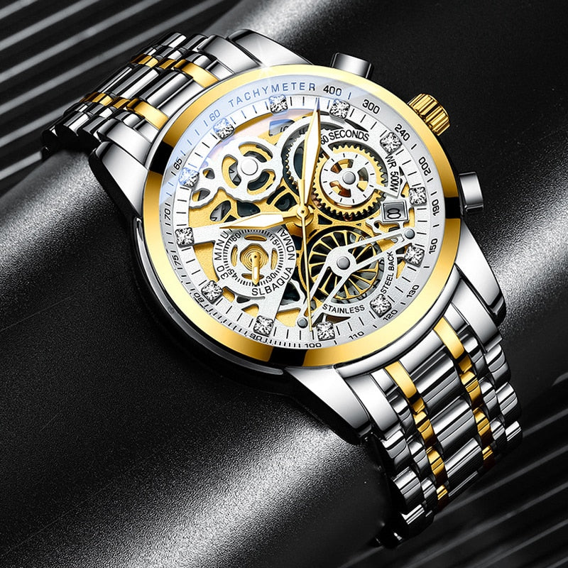 SkeletonWatch - Montre Homme Squelette Design Noir