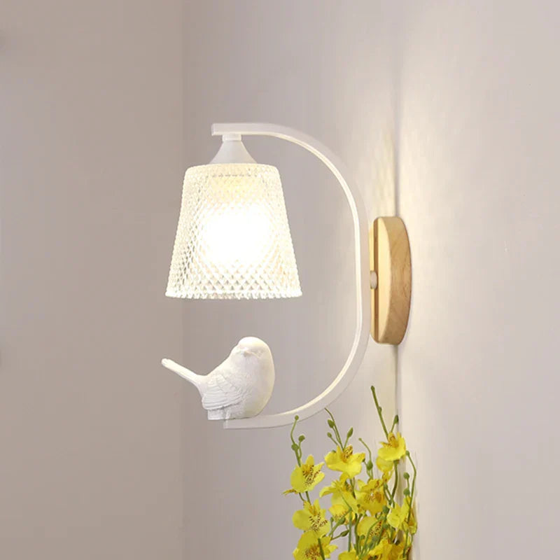 NordicBird Light - Applique murale oiseau scandinave pour chambre