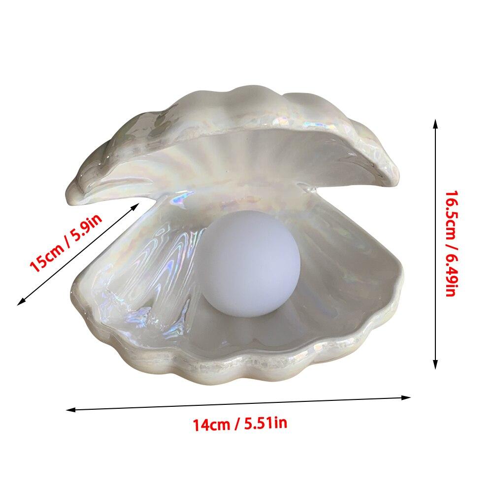 ShellGlow Lamp – Lampe Coquillage Élégante avec Perle