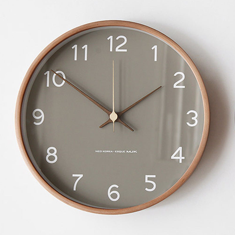 Horloge Murale Design en Bois Massif avec Mouvement Silencieux | Élégance Naturelle pour un Intérieur Apaisant 0