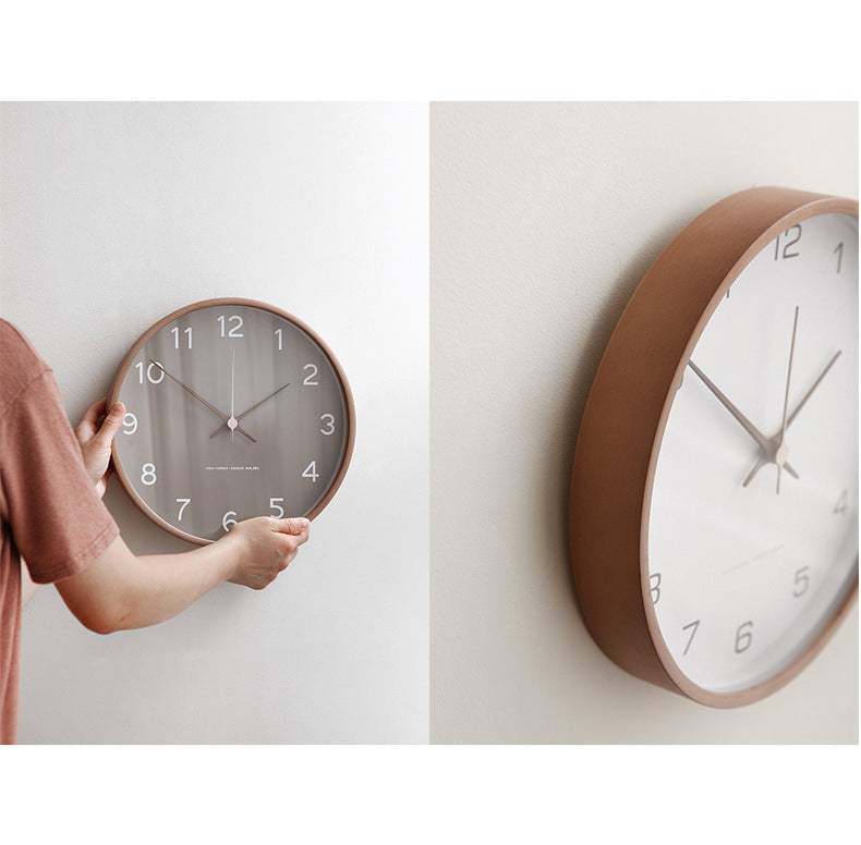 Horloge Murale Design en Bois Massif avec Mouvement Silencieux | Élégance Naturelle pour un Intérieur Apaisant 2