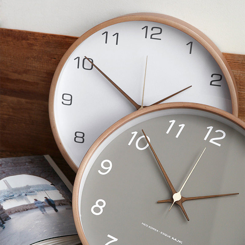 Horloge Murale Design en Bois Massif avec Mouvement Silencieux | Élégance Naturelle pour un Intérieur Apaisant 5