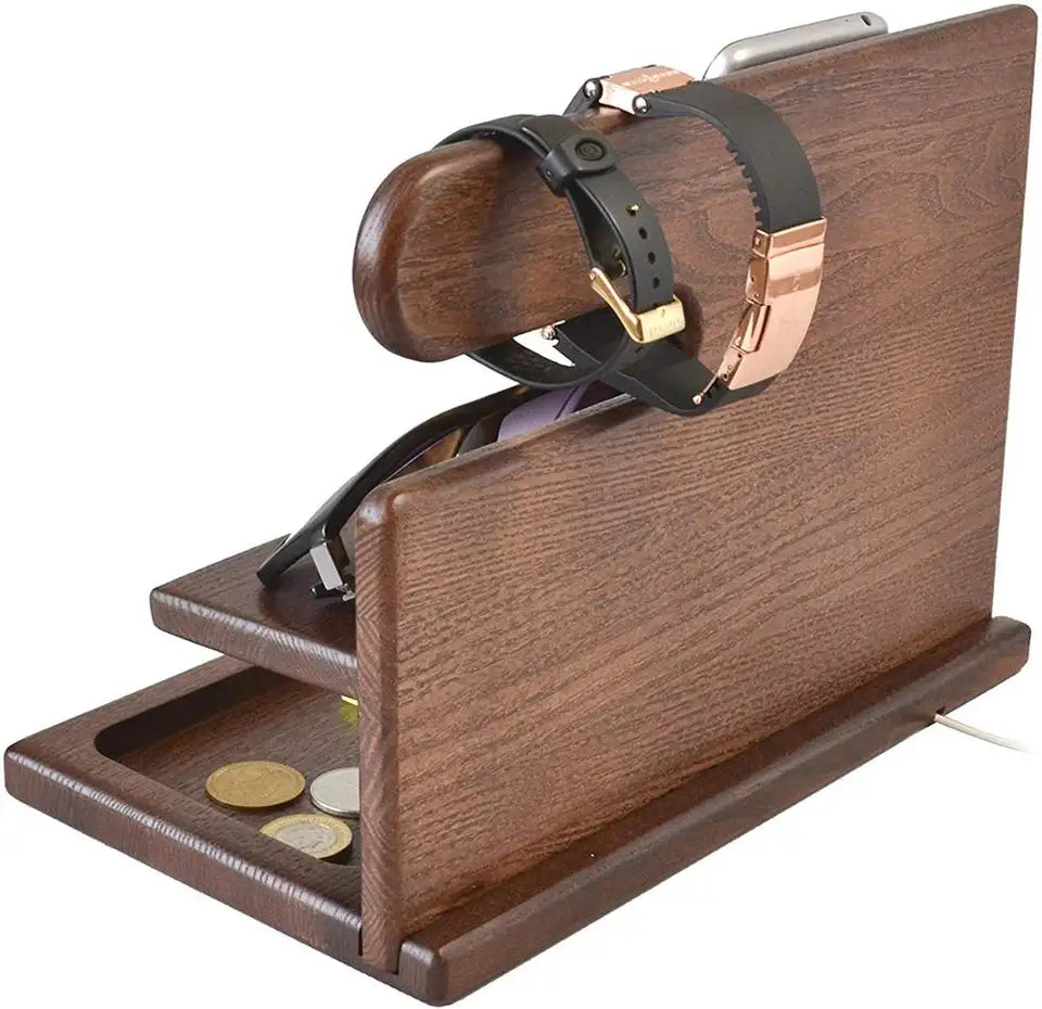 WoodDock – Organisateur Bois Stylé pour Appareils